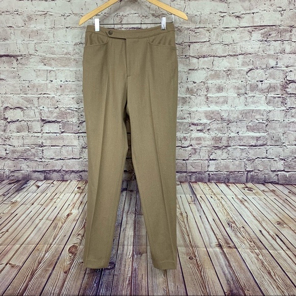 Ralph Lauren Tan Wool Blend Blue Label Dress Pants - Picture 1 of 9